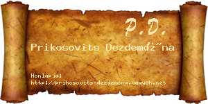 Prikosovits Dezdemóna névjegykártya